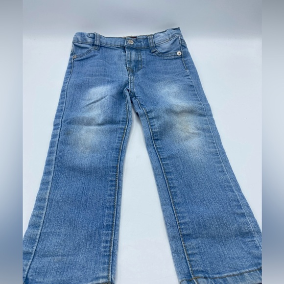 7 for all Mankind Toddler sz 3T Slim Leg Light Wash Jeans Adjustable Waist - Picture 1 of 6